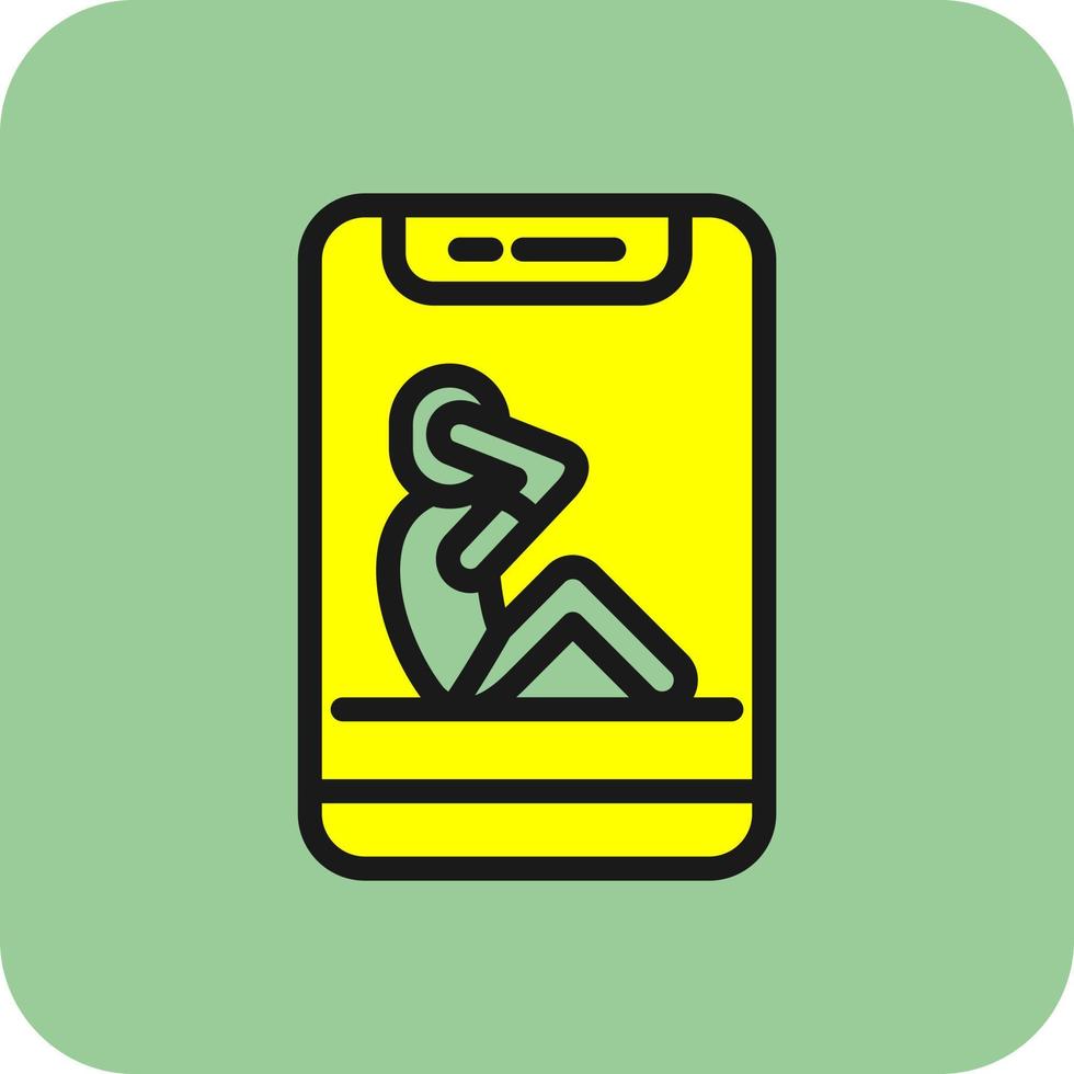 Sit Up Vector Icon Design