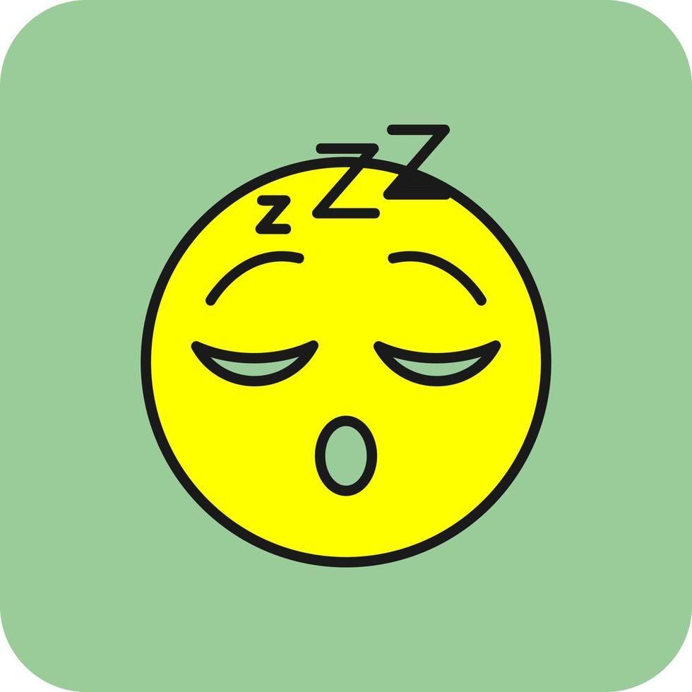 Sleeping Face Vector Icon Design