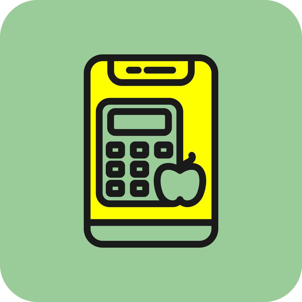 Calorie Calculator Vector Icon Design