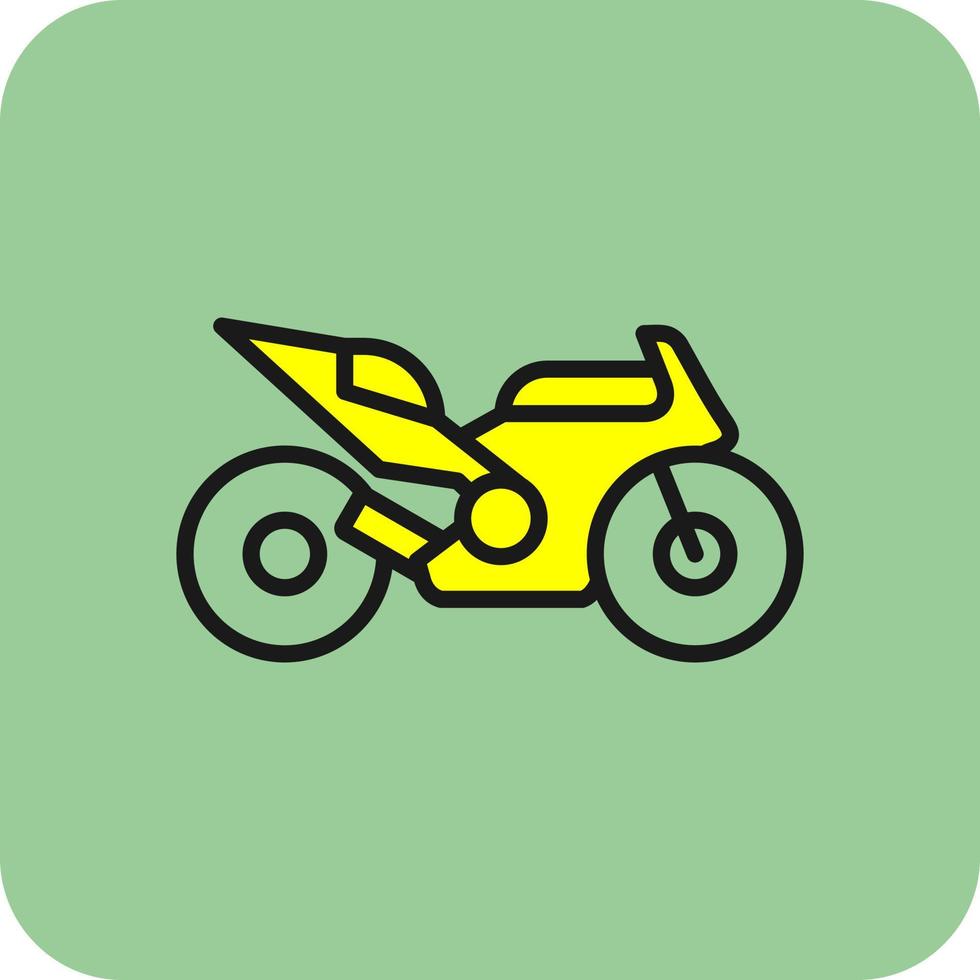 Race Bike Vector Icon Design