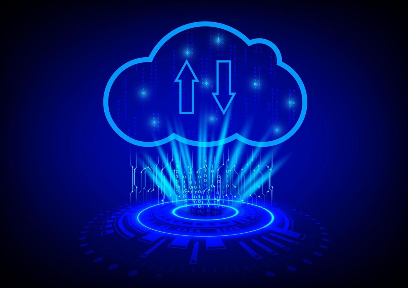 gráficos vector nube informática concepto datos transferir nube símbolo para un red conexiones datos en línea