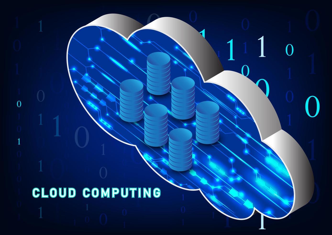 gráficos vector nube informática concepto datos transferir nube símbolo para un red conexiones datos en línea