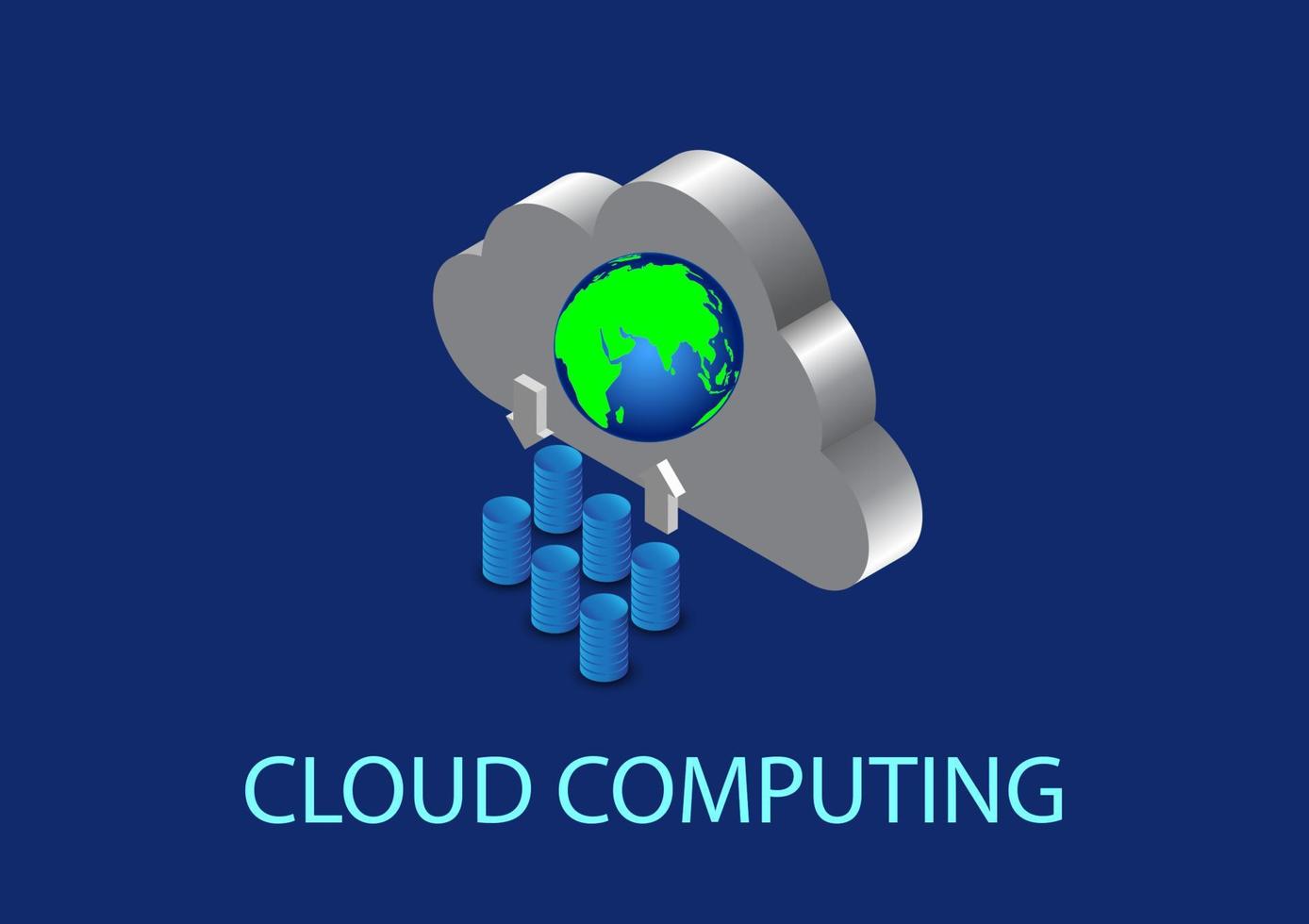 gráficos vector nube informática concepto datos transferir nube símbolo para un red conexiones datos en línea