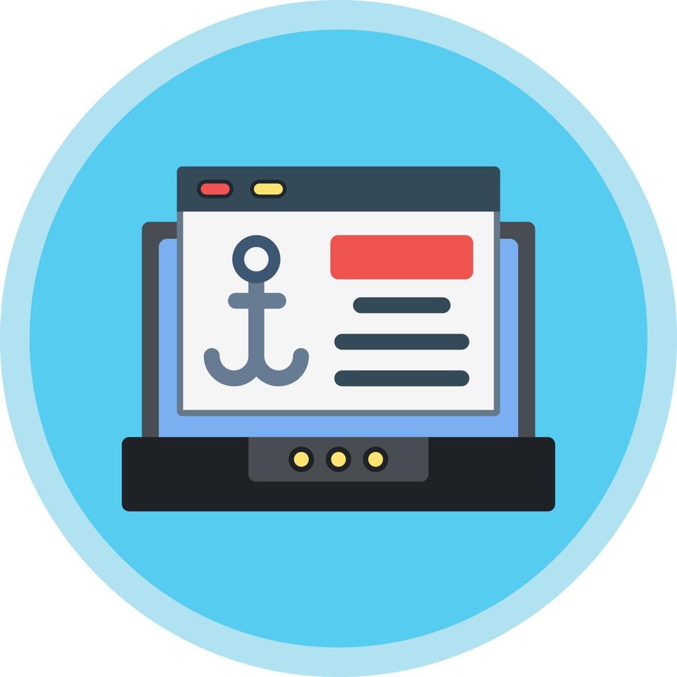 Anchor Text Vector Icon Design