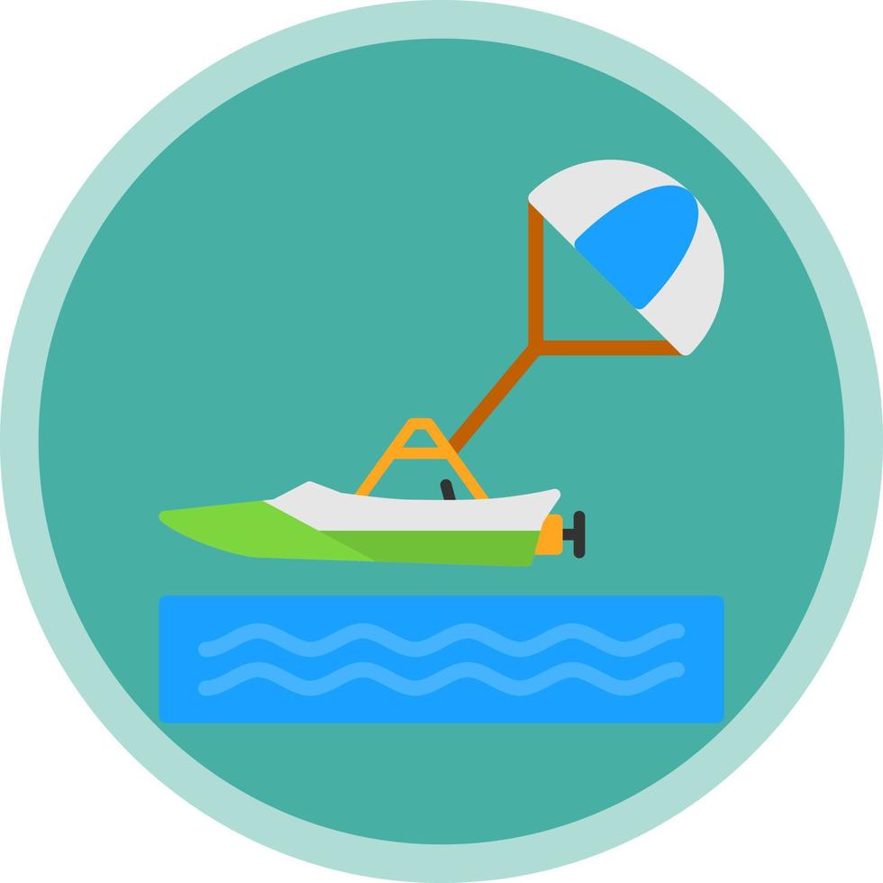 Parasailing Vector Icon Design