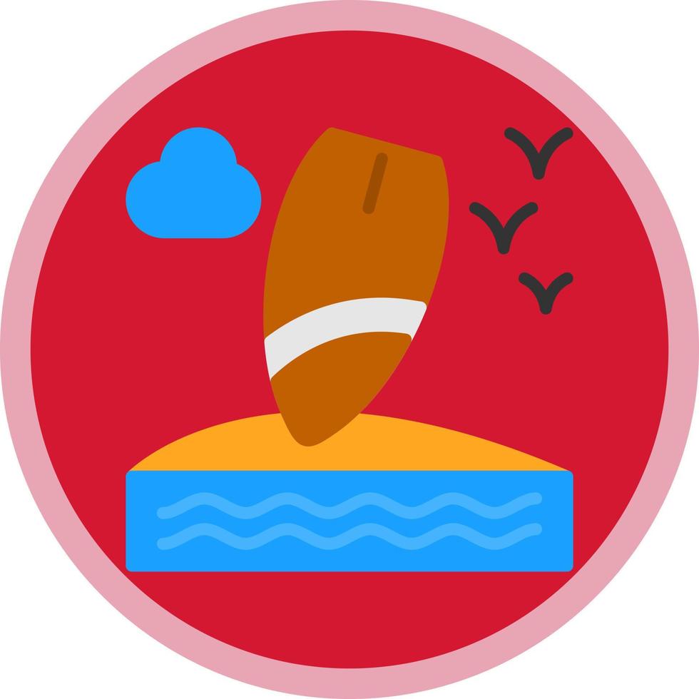 Surfboard Vector Icon Design