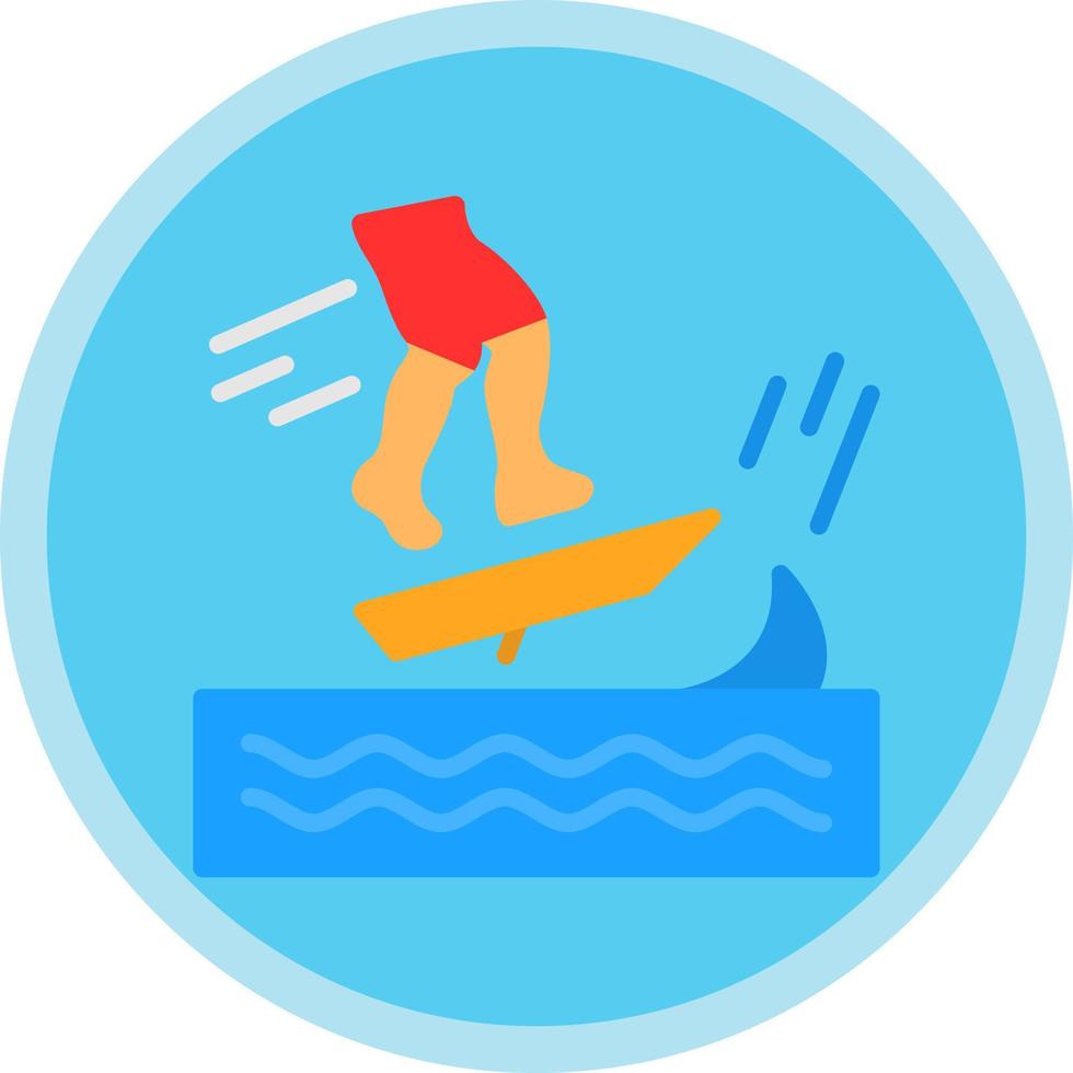 diseño de icono de vector de skimboard