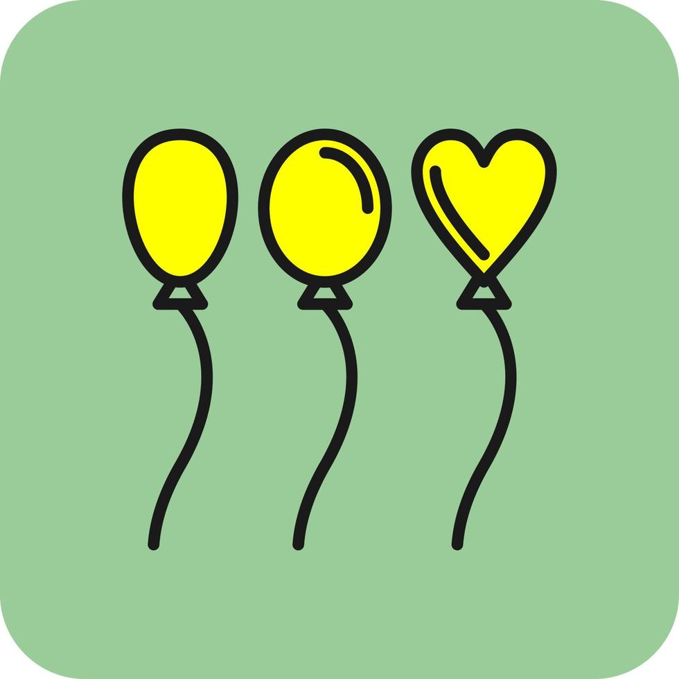 Wedding Balloon Vector Icon Design