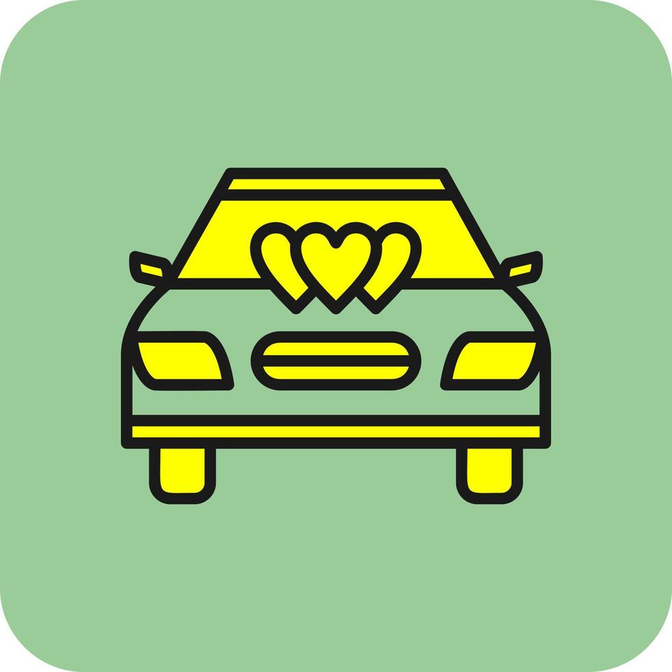 Wedding Car Vector Icon Design