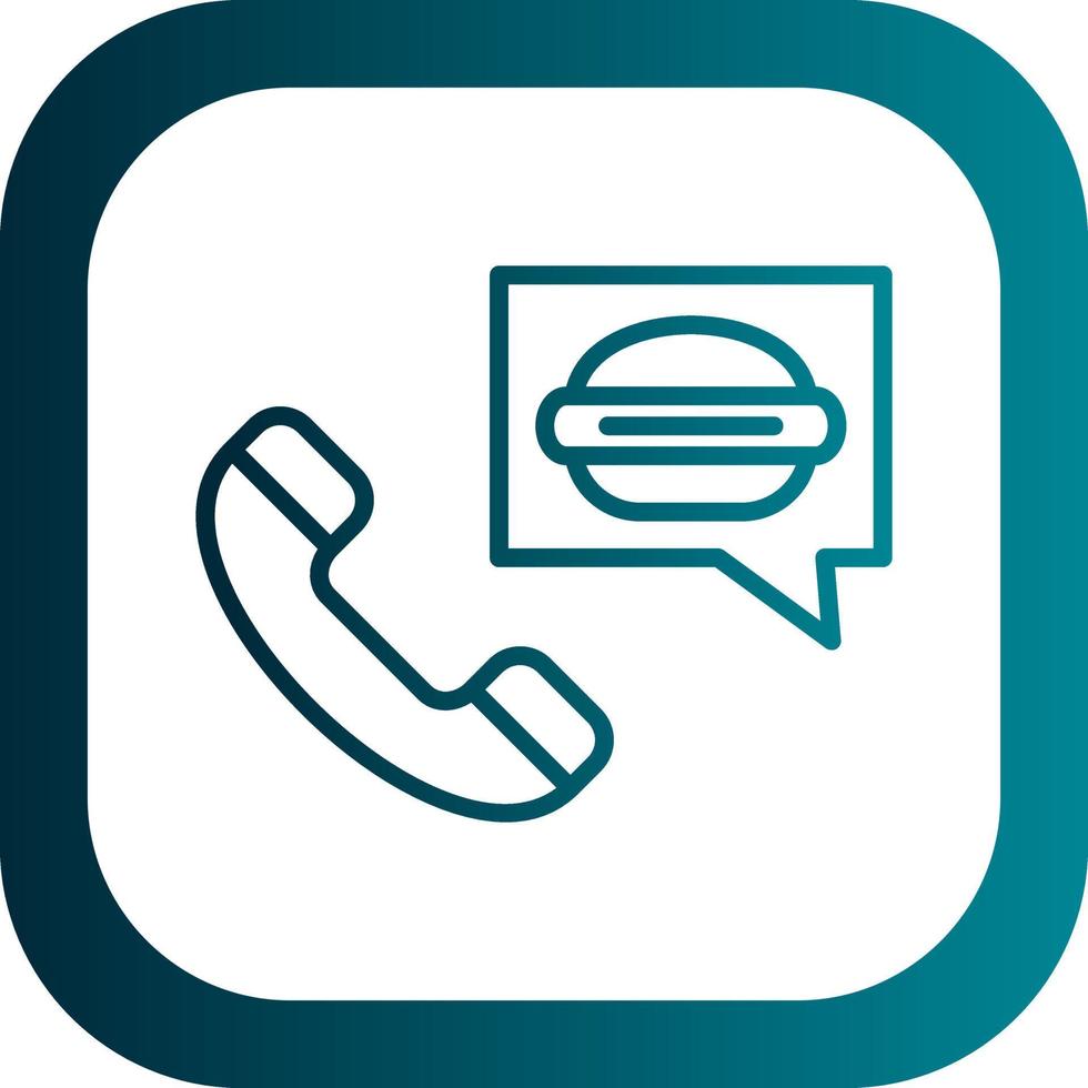 Order Food on Call Vector Icon Design