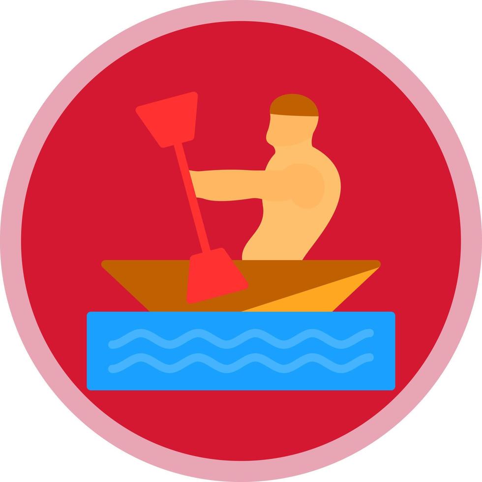 Kayaking Vector Icon Design