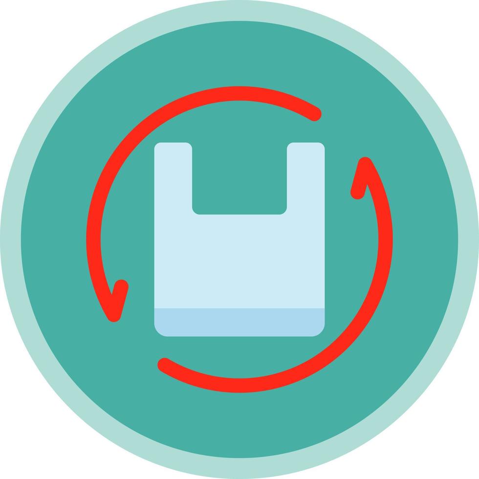 Recyled Plastic Bag Vector Icon Design