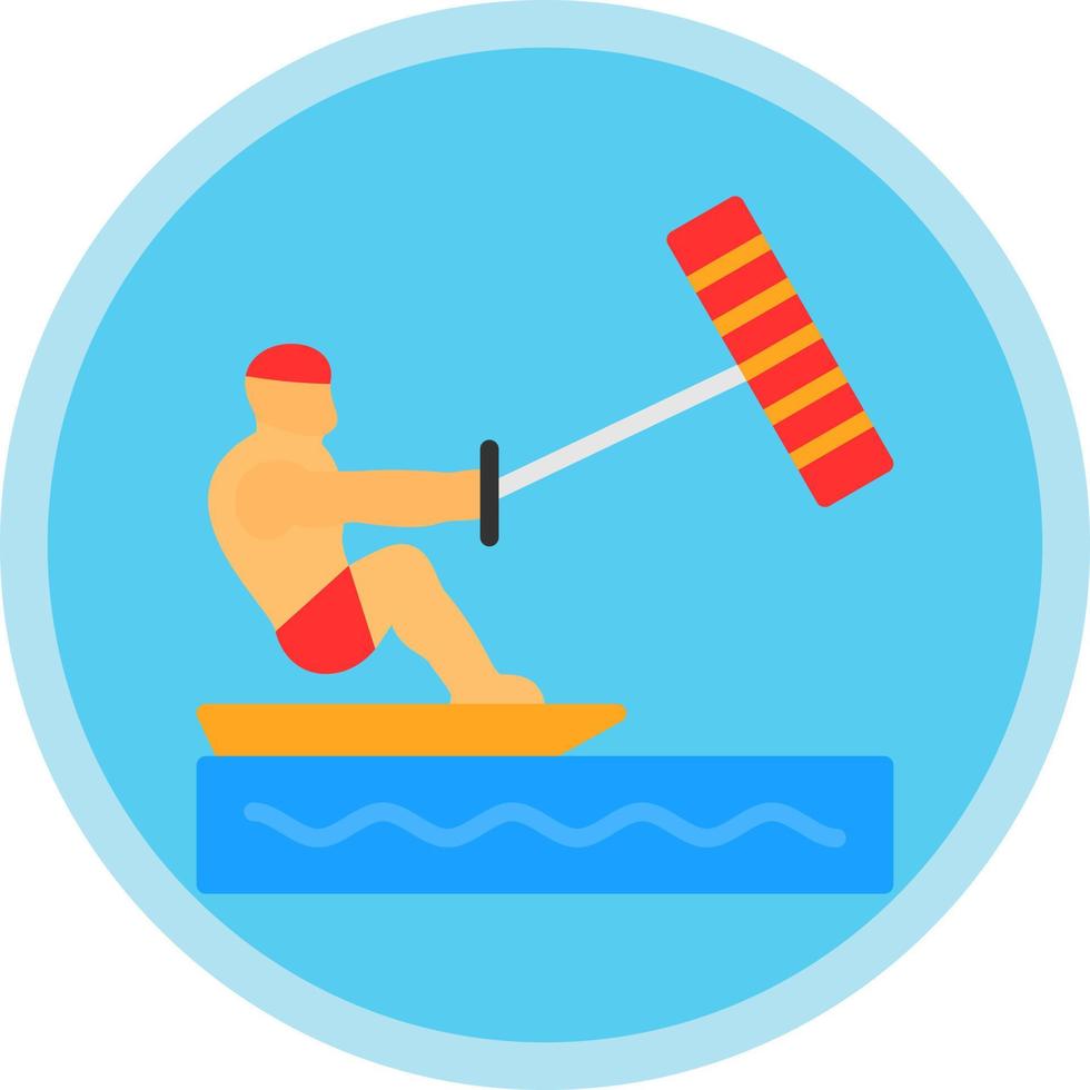 Kitesurfing Vector Icon Design