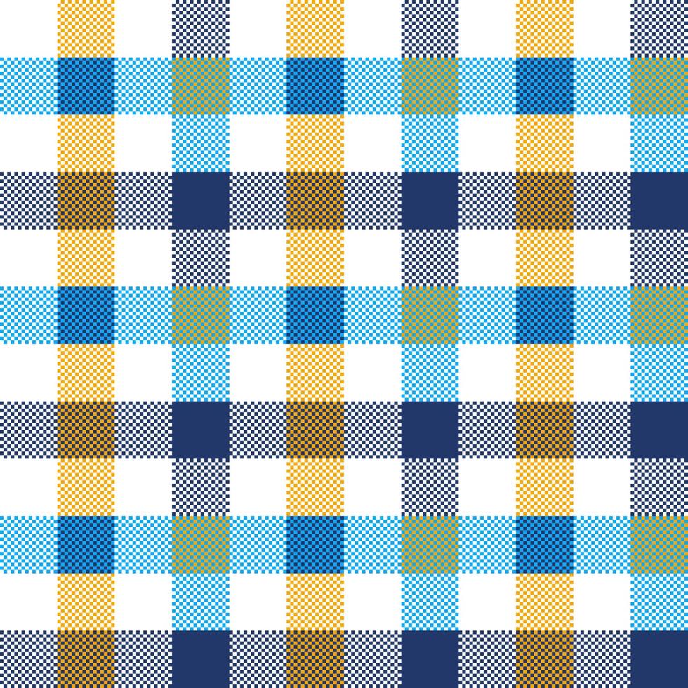 Abstract multi colorful gingham checkered plaid pattern background. vector