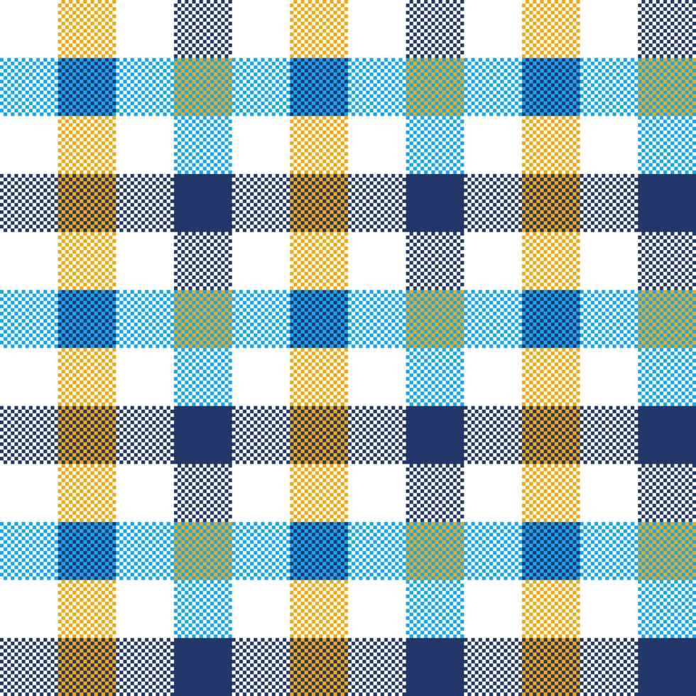 Abstract multi colorful gingham checkered plaid pattern background. vector