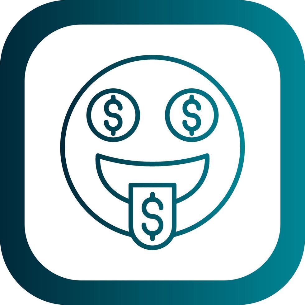 Money-Mouth Face Vector Icon Design