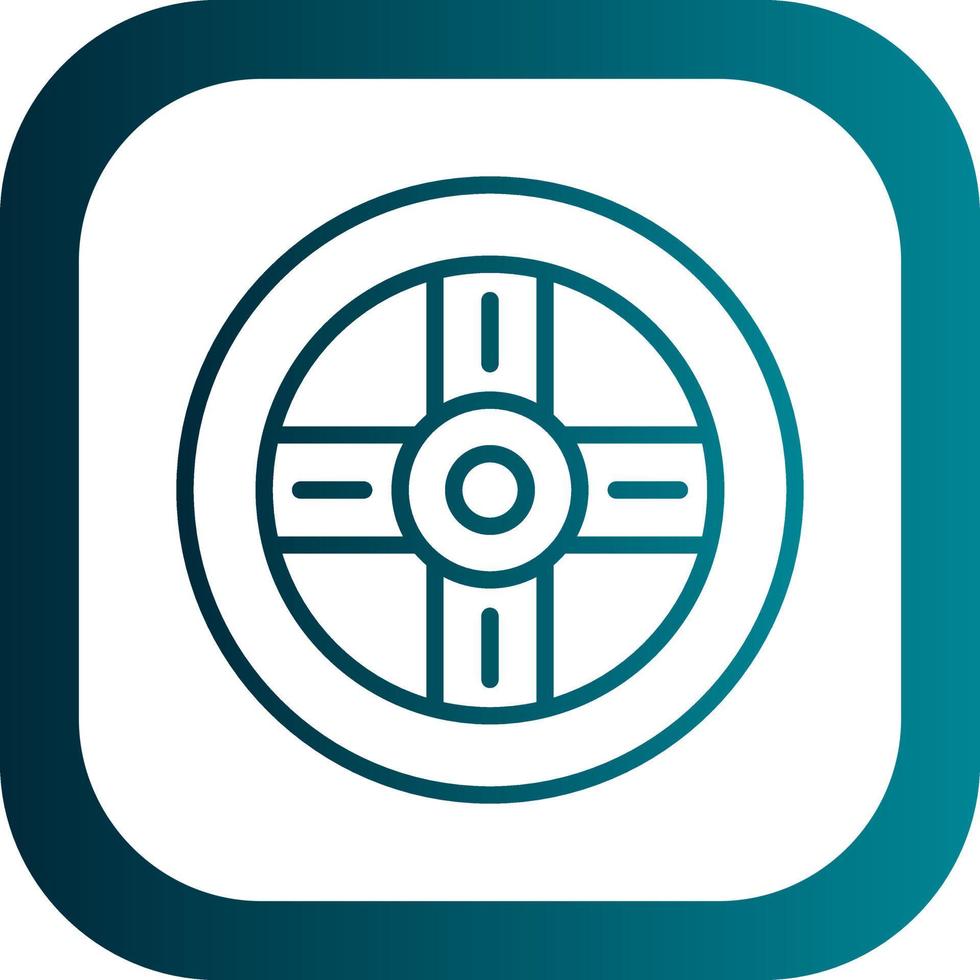 Steering Wheel Vector Icon Design