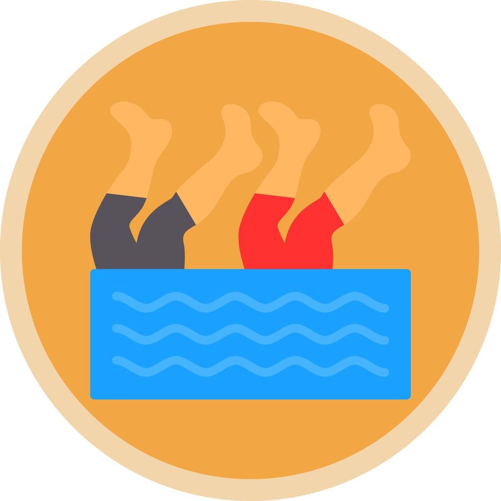 diseño de icono de vector de natación artística