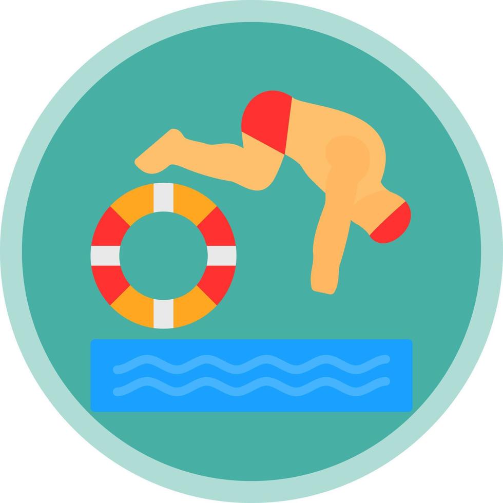 Rescue Swimming Vector Icon Design