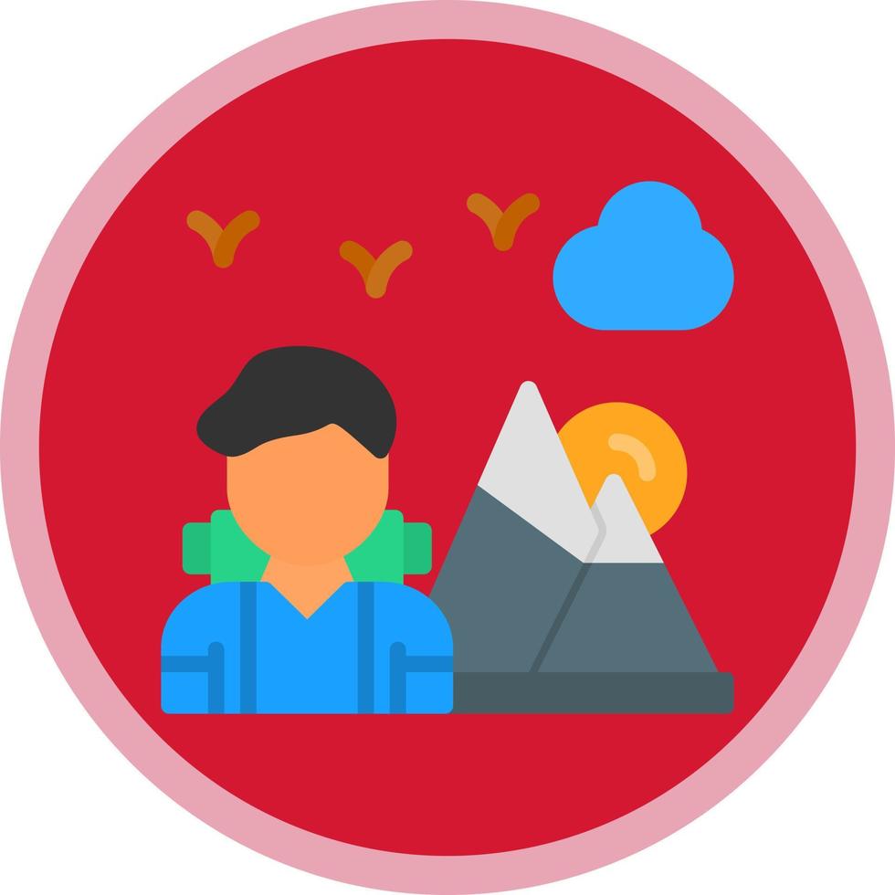 Hiking Vector Icon Design