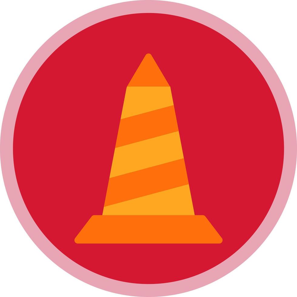 Traffic Cone Vector Icon Design