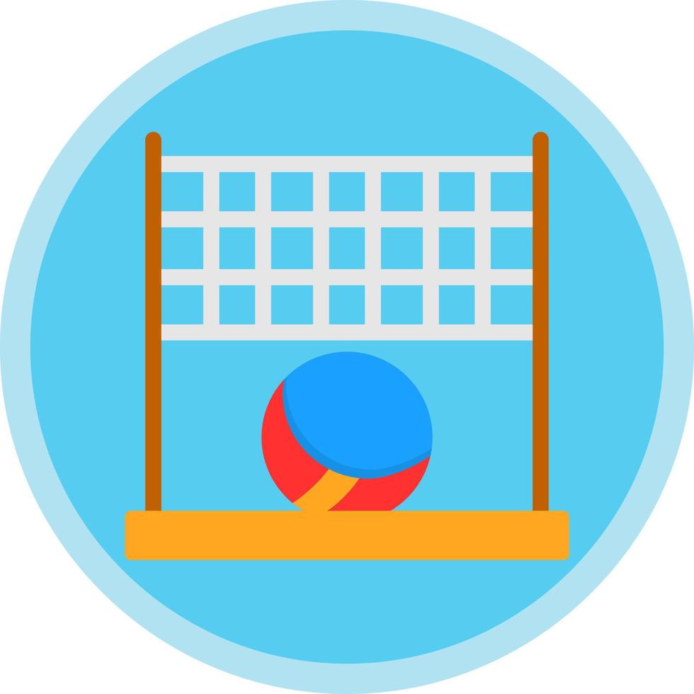 Beach Volleyball Vector Icon Design