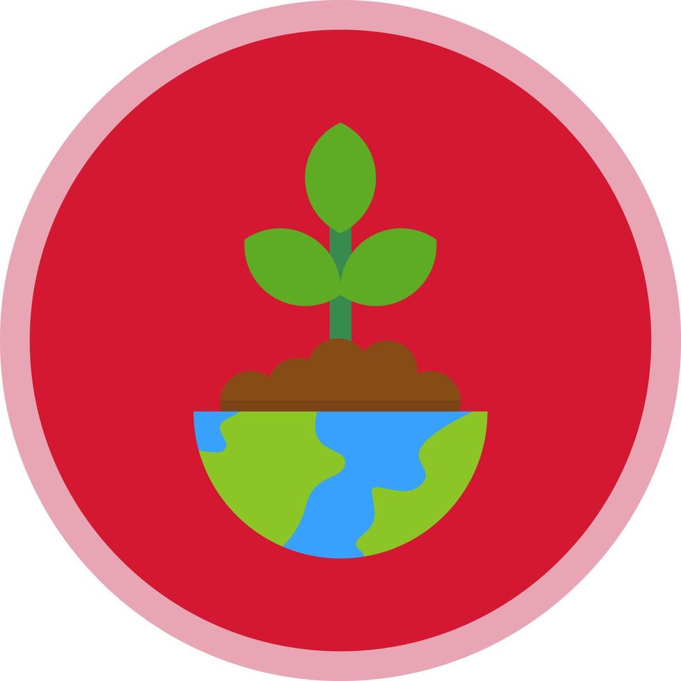 Earth Plant Vector Icon Design