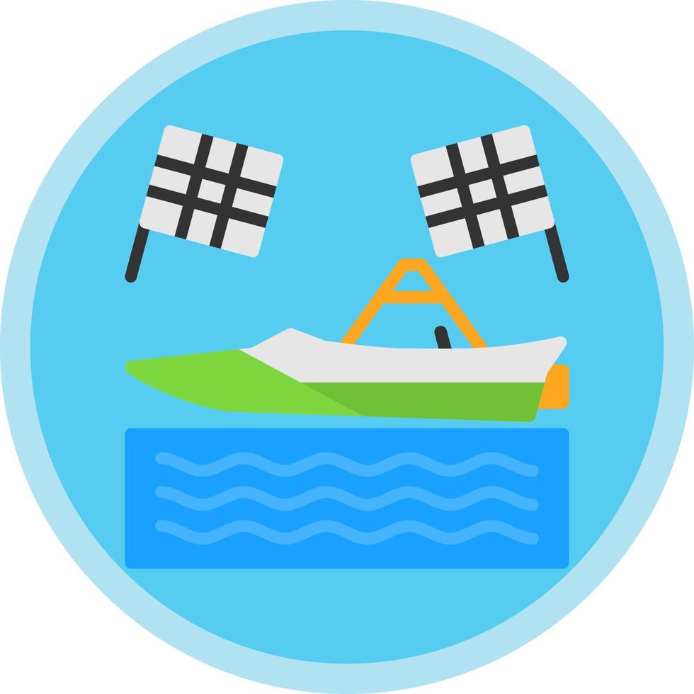 Powerboat Racing Vector Icon Design