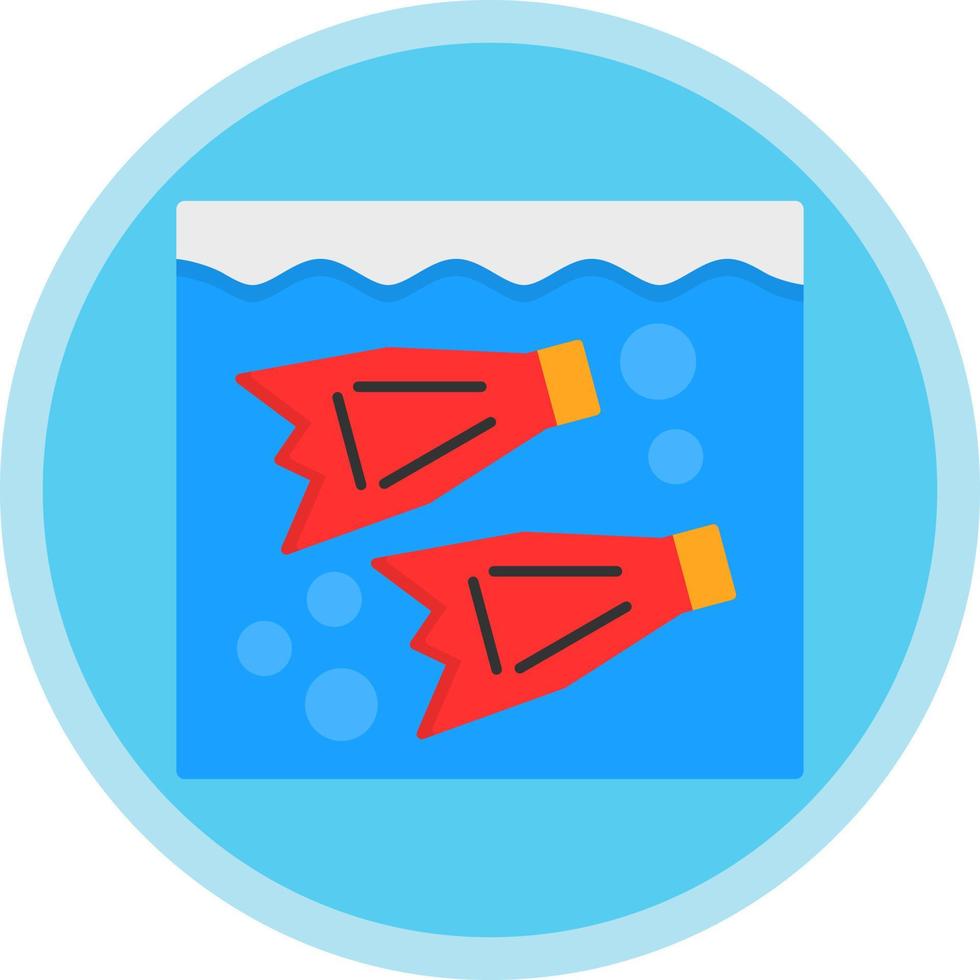 diseño de icono de vector de natación de aleta