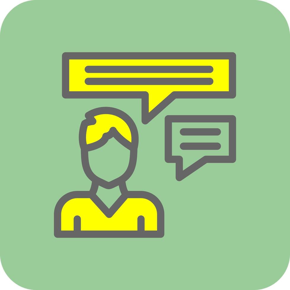 Inner Dialogue Vector Icon Design