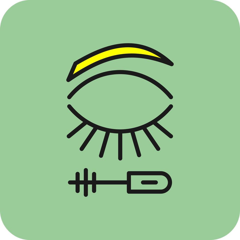 Eyelash Mascara Vector Icon Design