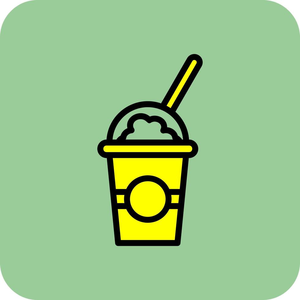 Milkshake Vector Icon Design