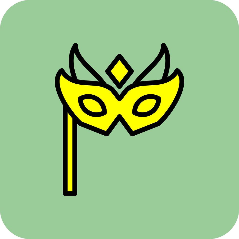 New Year Mask Vector Icon Design