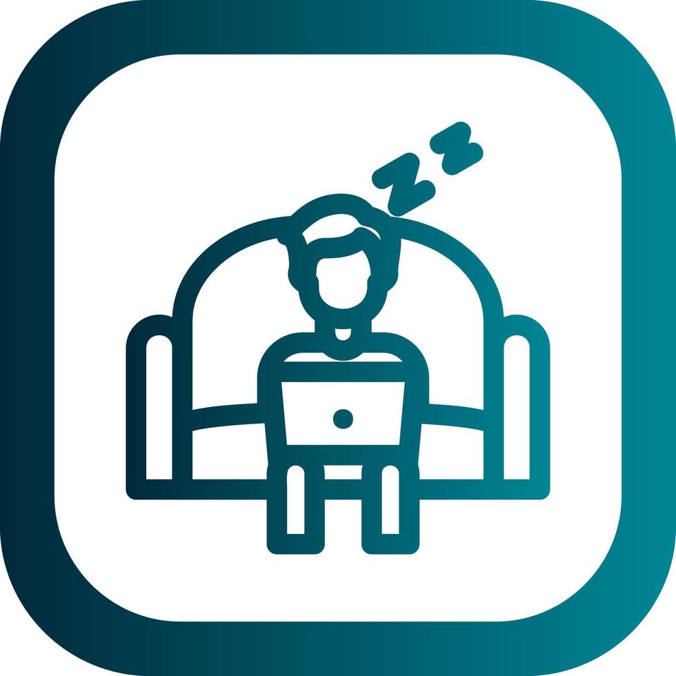 Lazy Work Vector Icon Design