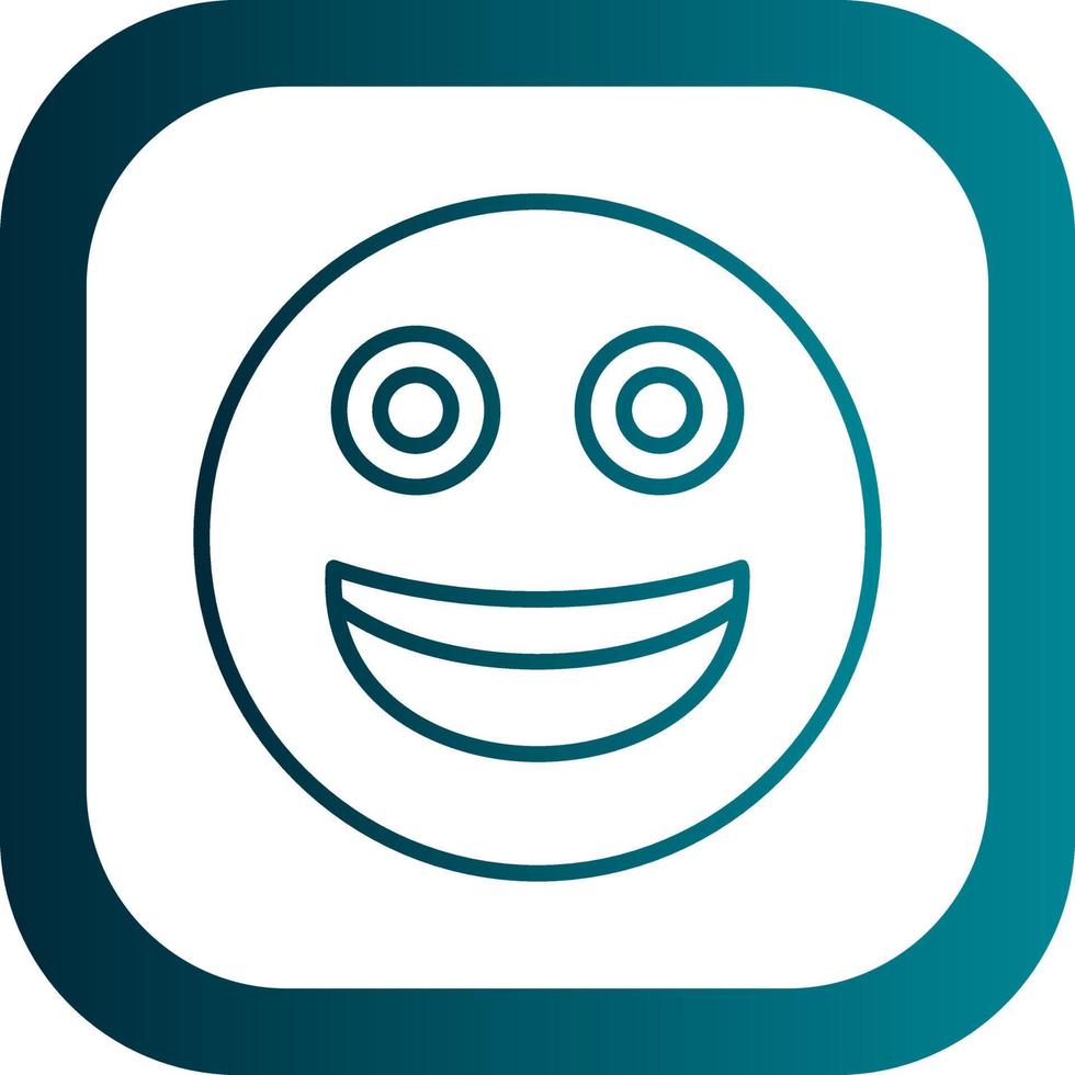 Grinning Face with Big Eyes Vector Icon Design