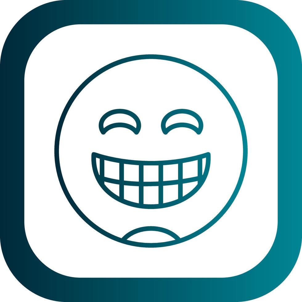 Beaming Face with Smiling Eyes Vector Icon Design