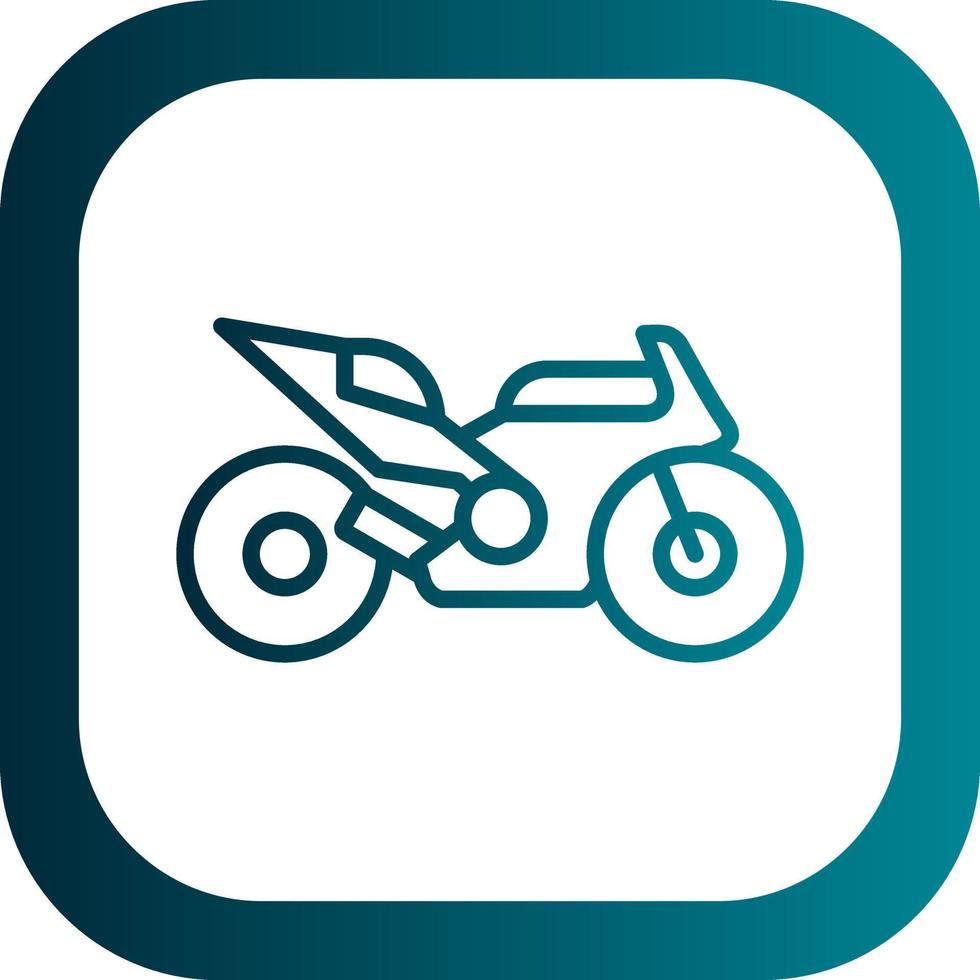 Race Bike Vector Icon Design