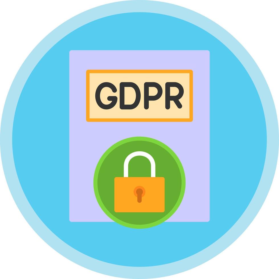 diseño de icono de vector de política gdpr