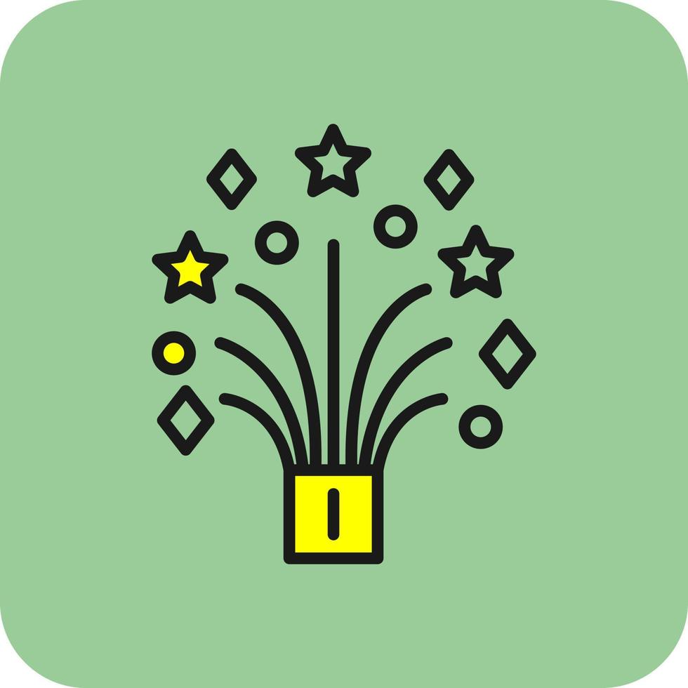 Wedding Fireworks Vector Icon Design