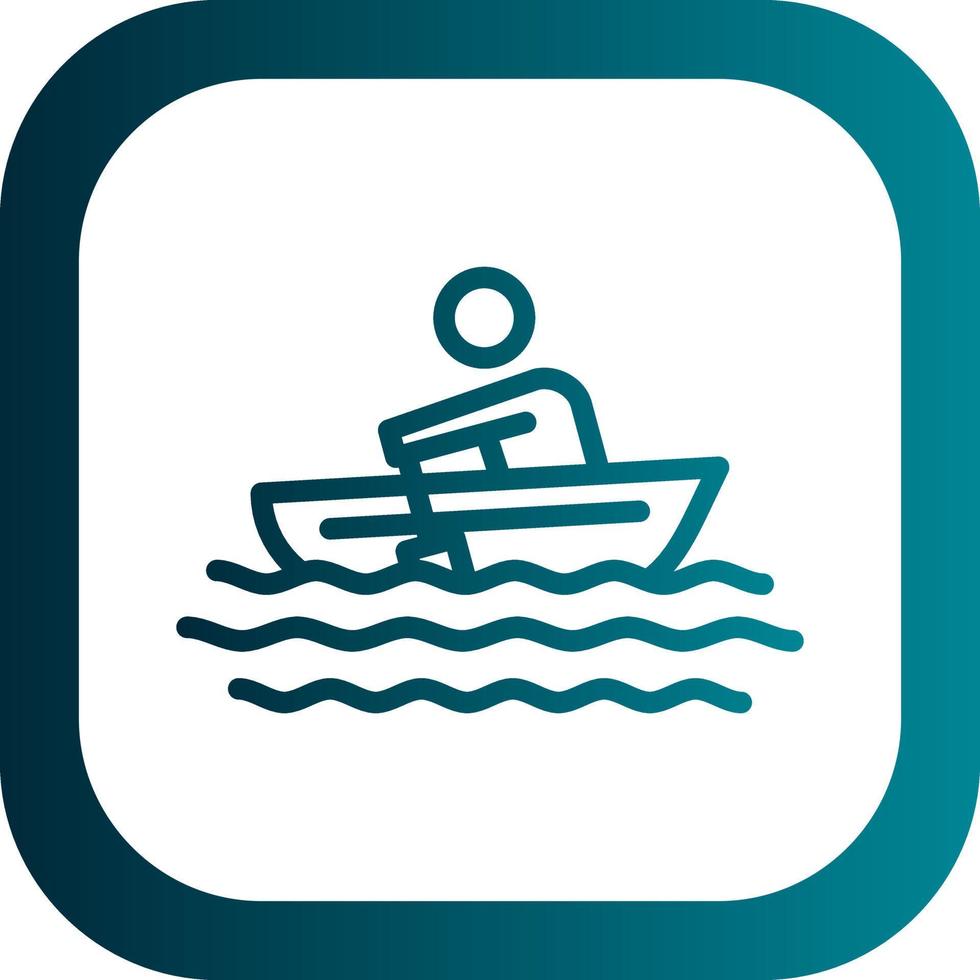 Rowing Vector Icon Design