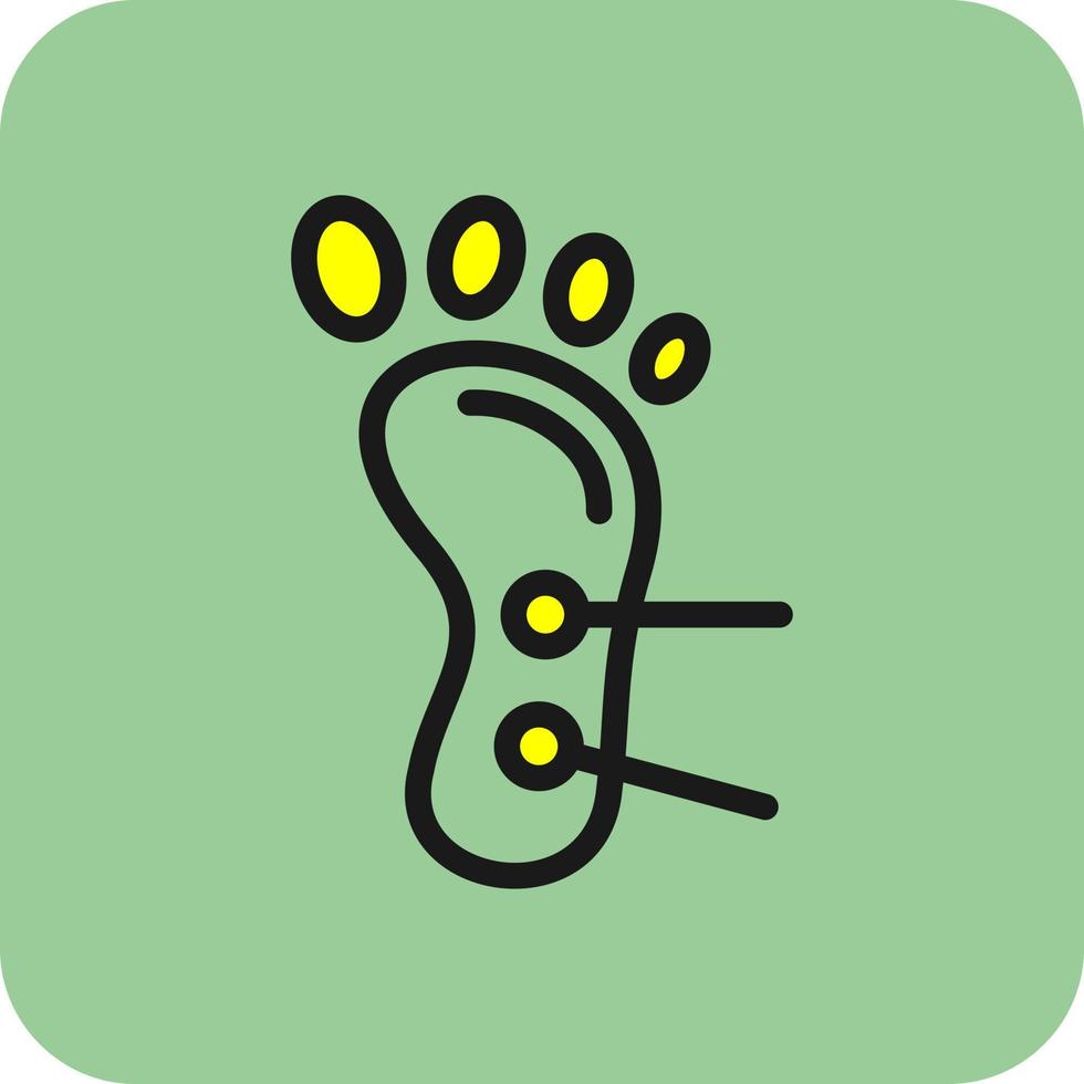 Foot Acupuncture Vector Icon Design