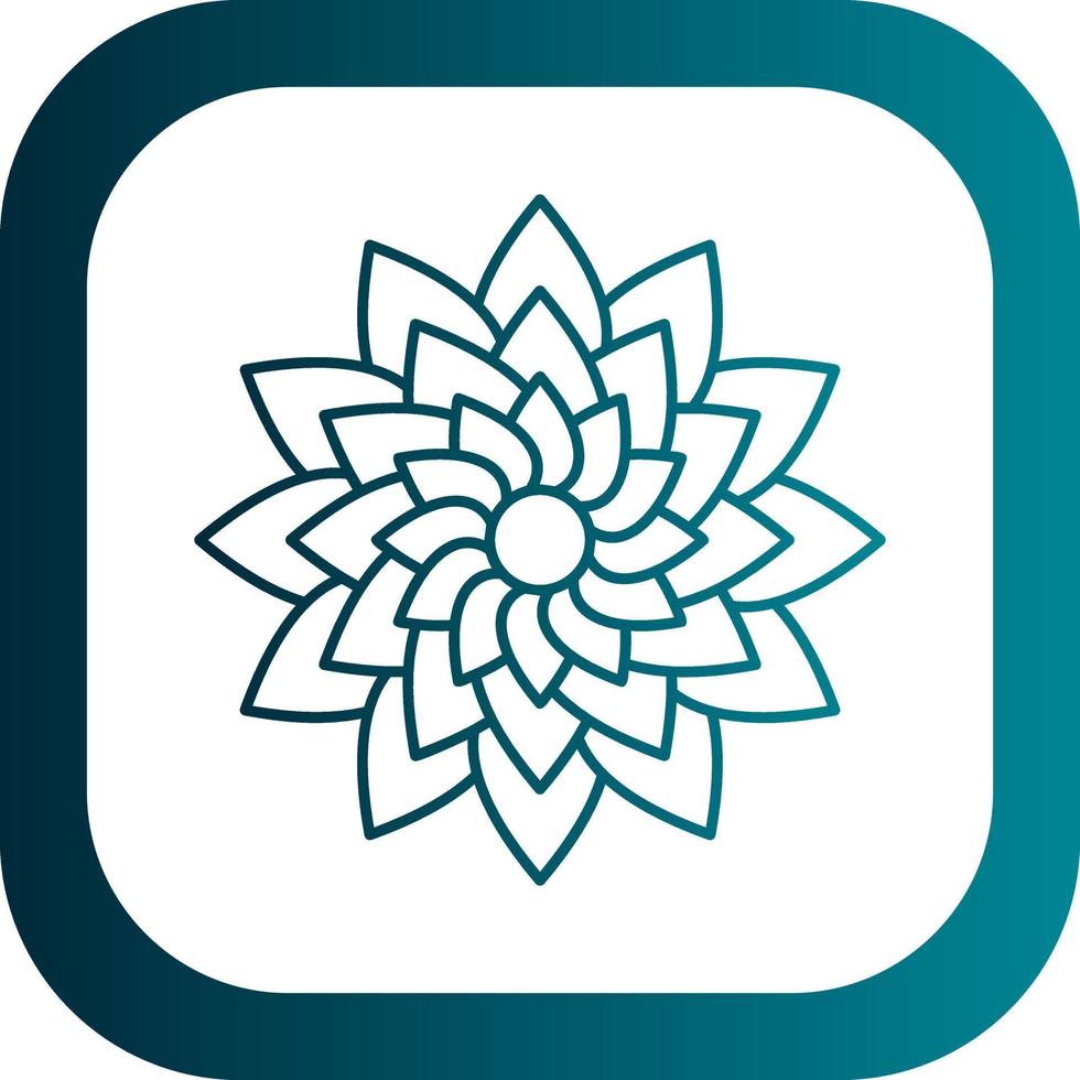 Dahlia Vector Icon Design
