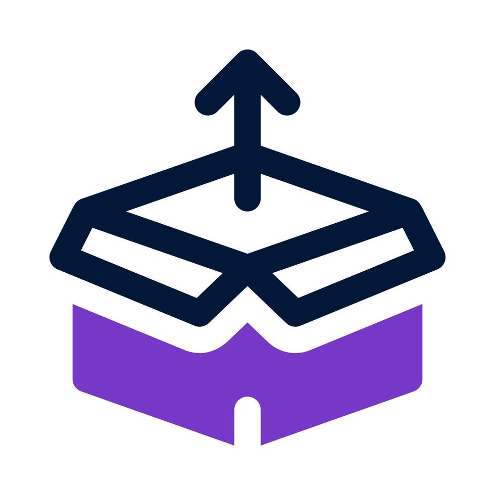 open box icon for your website, mobile, presentation, and logo design. vector
