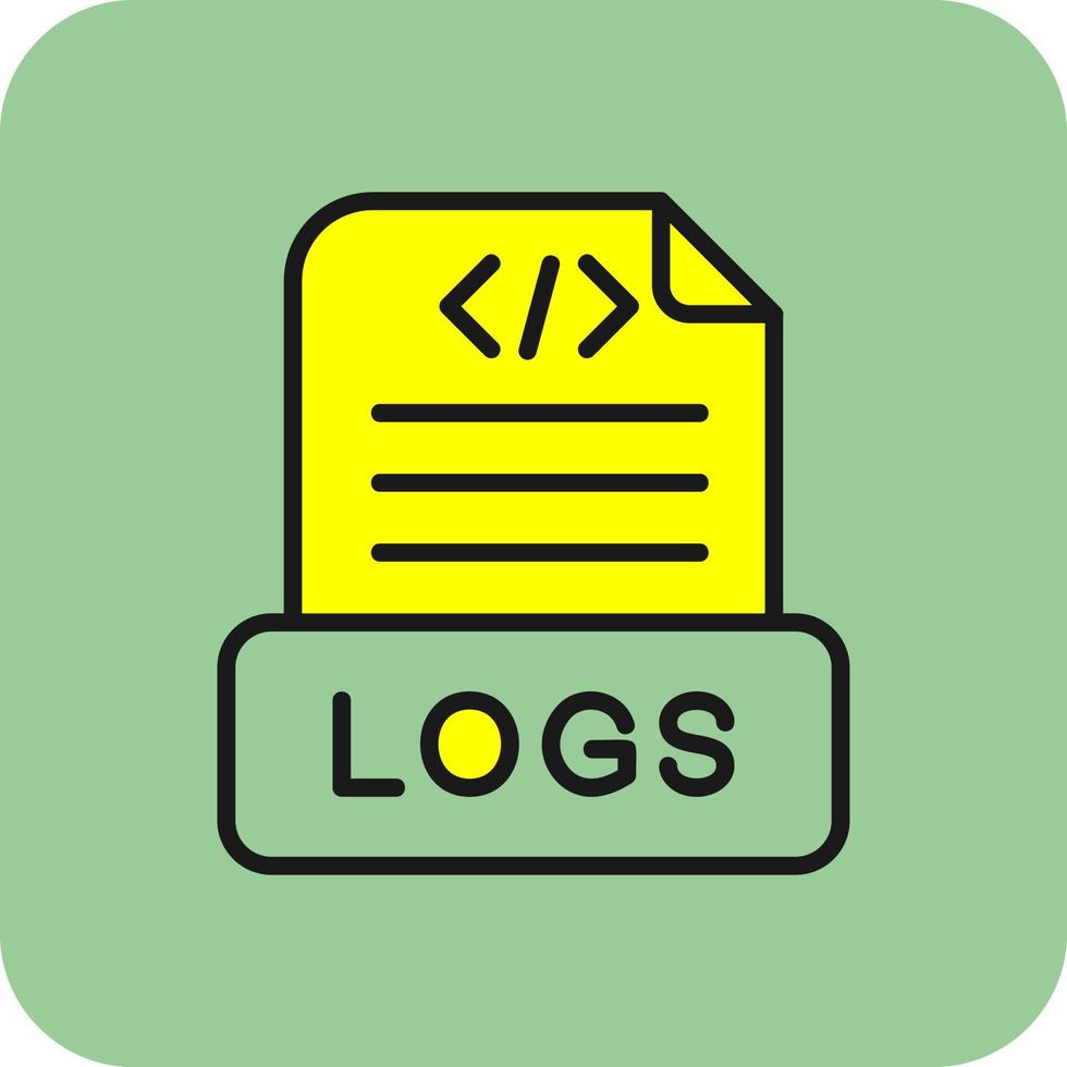 Logs Vector Icon Design