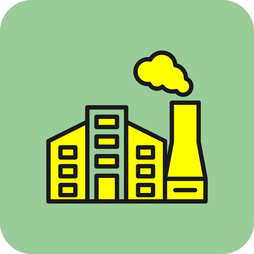 Factory Pollution Vector Icon Design