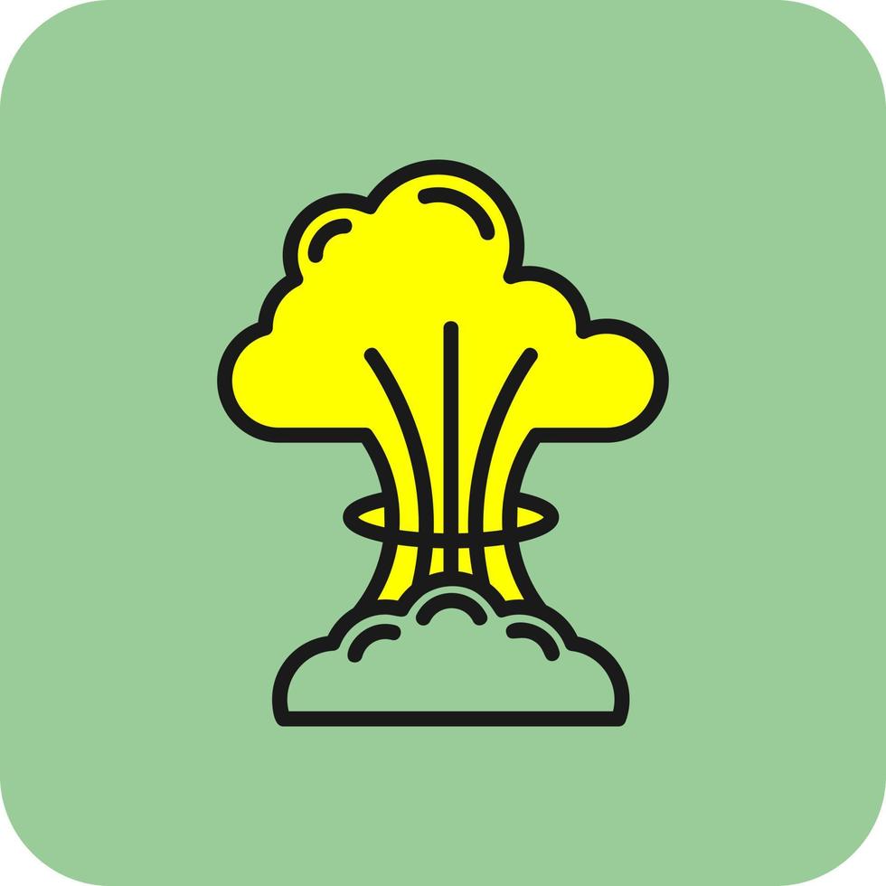 diseño de icono de vector de explosión nuclear