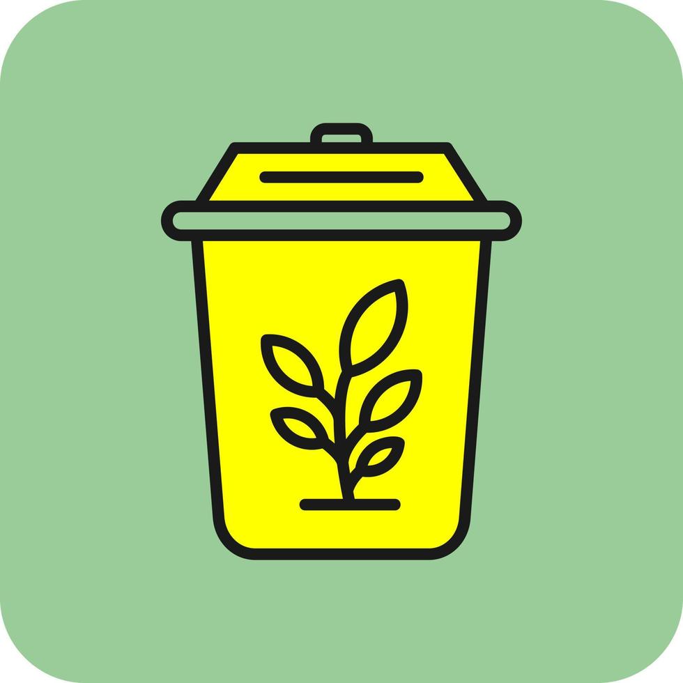 diseño de icono de vector de basura de planta