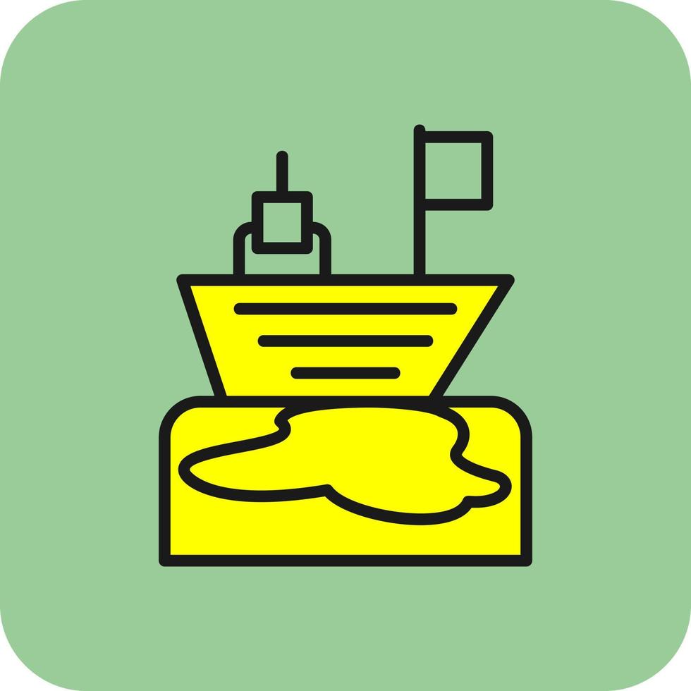 Ocean Oil Spill Vector Icon Design