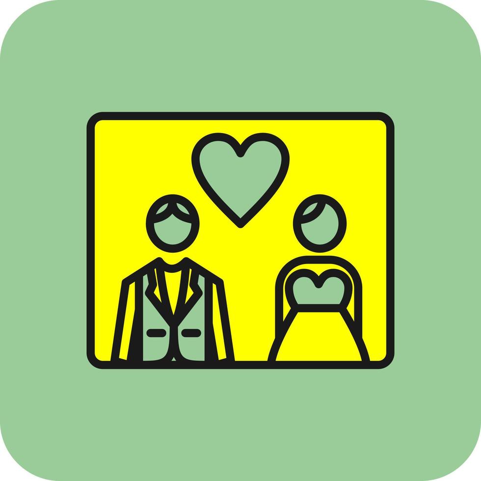 diseño de icono de vector de fotos de boda