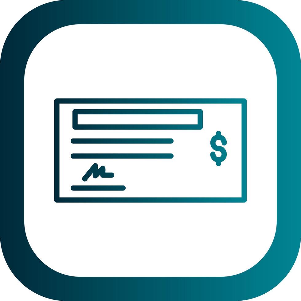 Cheque Vector Icon Design